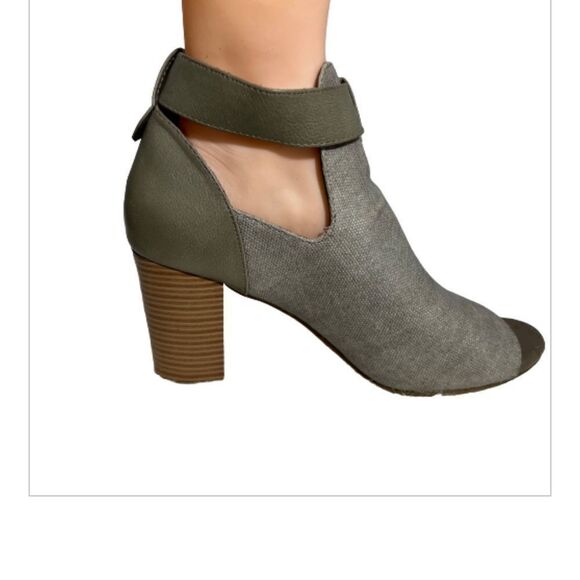 Sole Sensability‎ Memory Foam Peep Toe Ankle Strap Wooden Heel Shoe - 8.5M - Picture 1 of 16